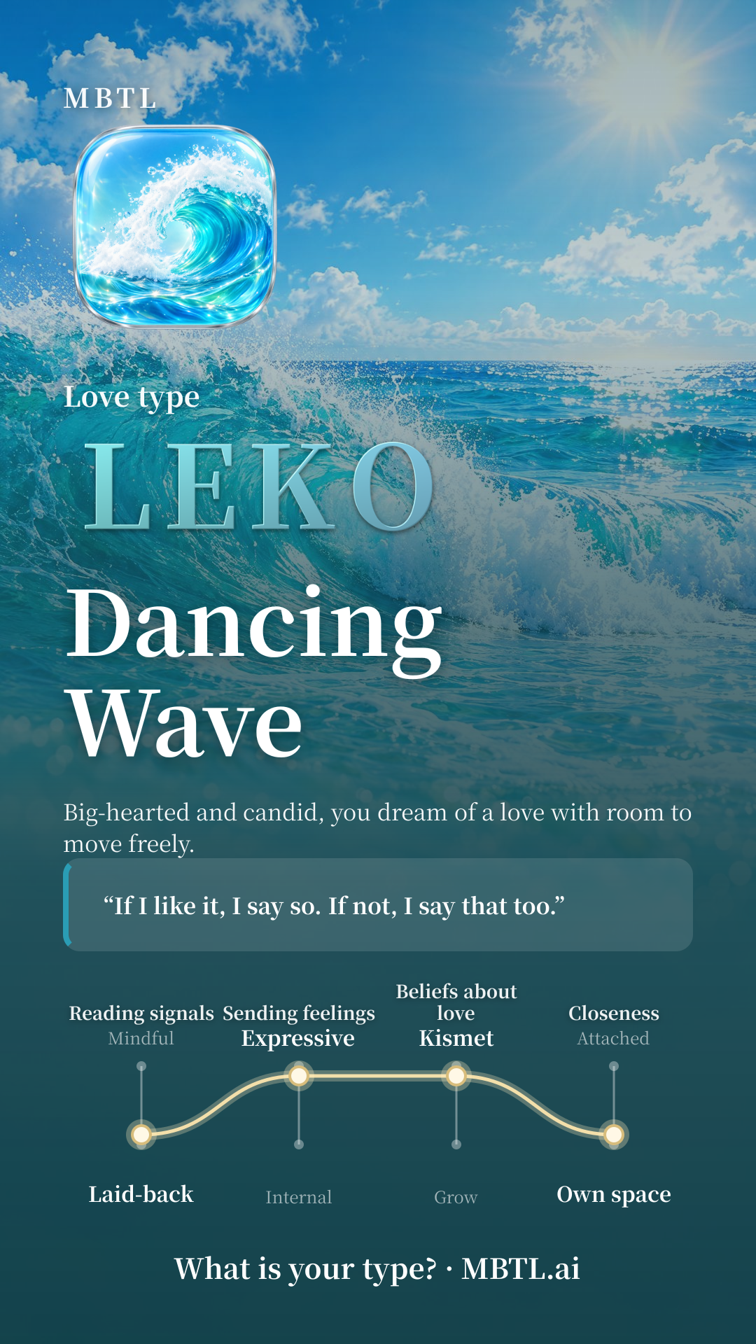 Dancing Wave LEKO type card